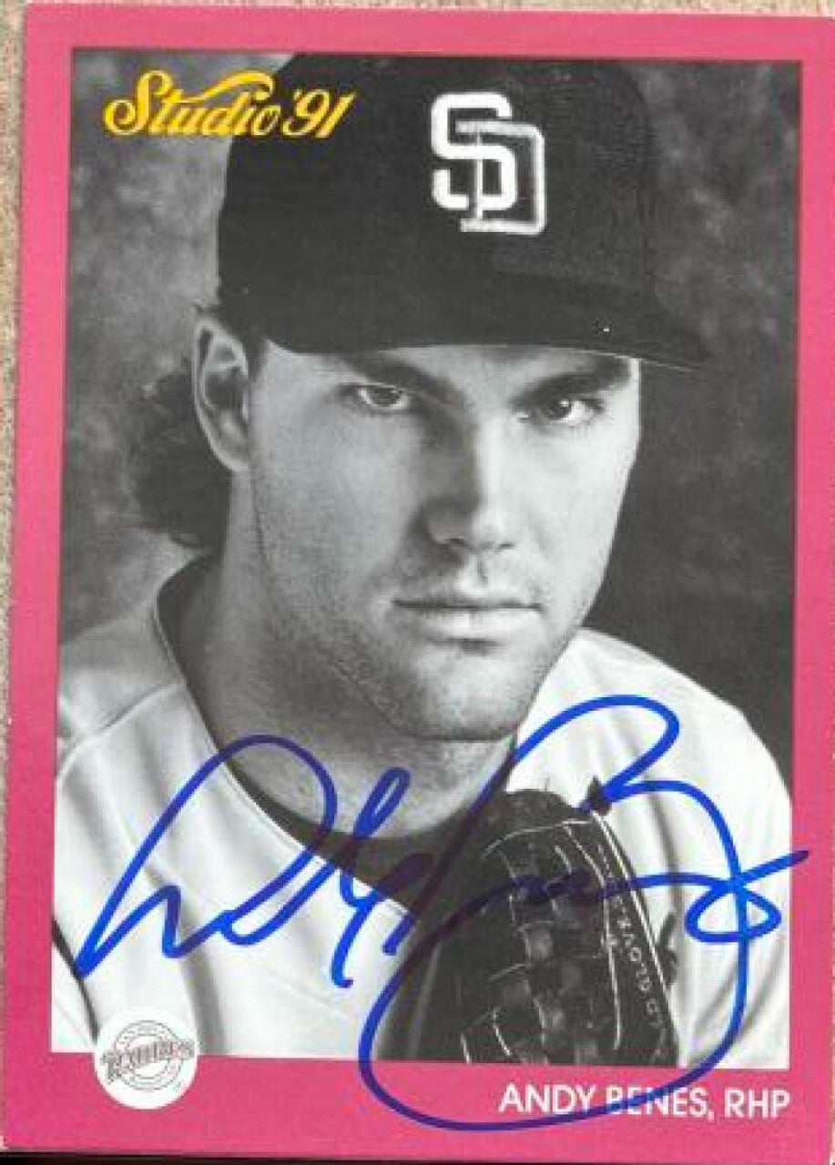 Andy Benes Signed 1991 Studio Baseball Card - San Diego Padres