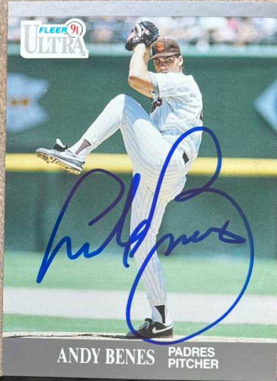 Andy Benes Signed 1991 Fleer Ultra Baseball Card - San Diego Padres