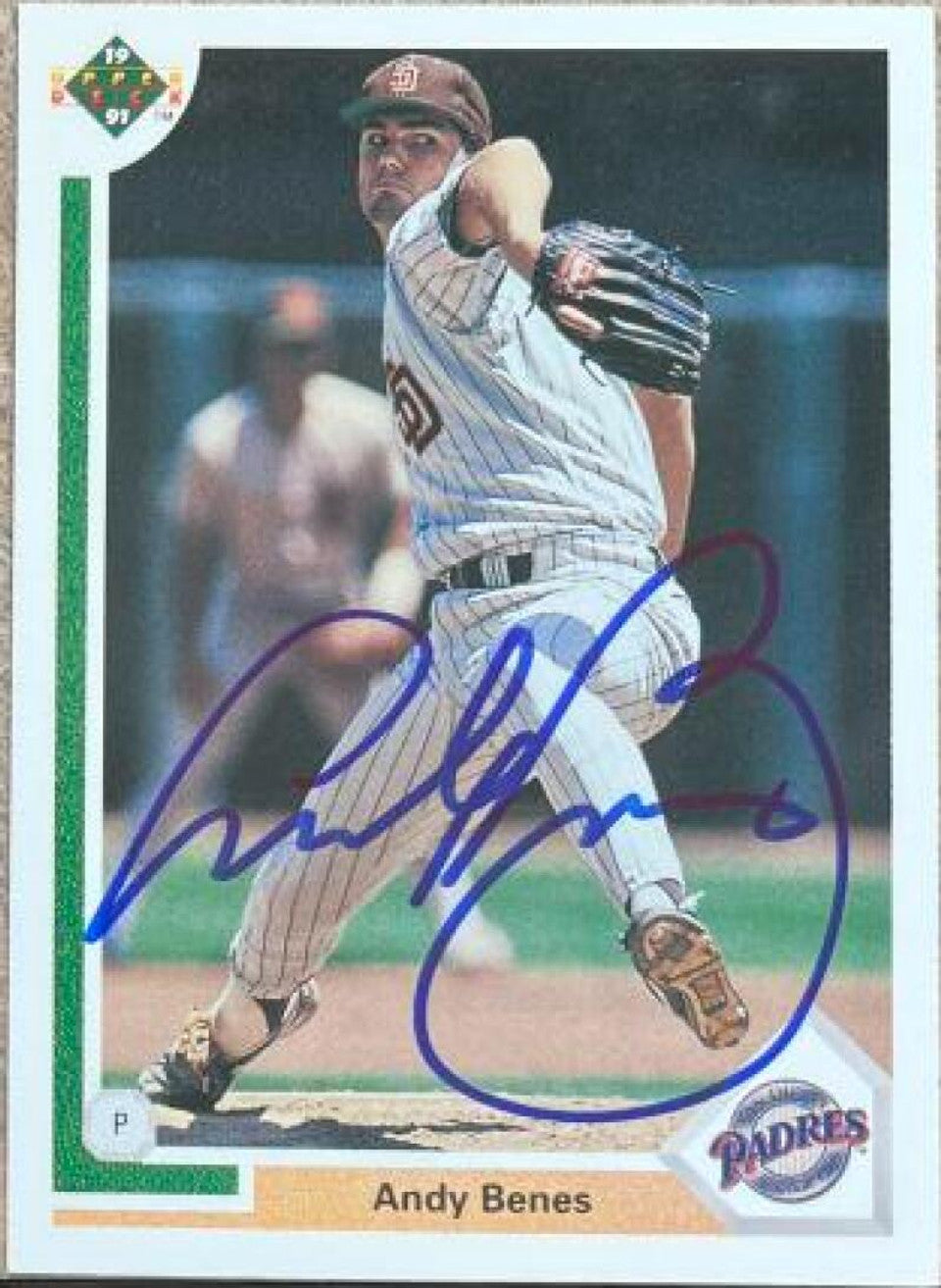 Andy Benes Signed 1991 Upper Deck Baseball Card - San Diego Padres