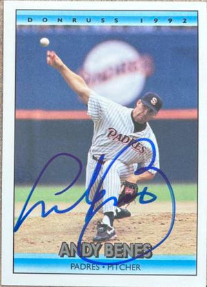 Andy Benes Signed 1992 Donruss Baseball Card - San Diego Padres