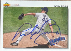 Andy Benes Signed 1992 Upper Deck Baseball Card - San Diego Padres