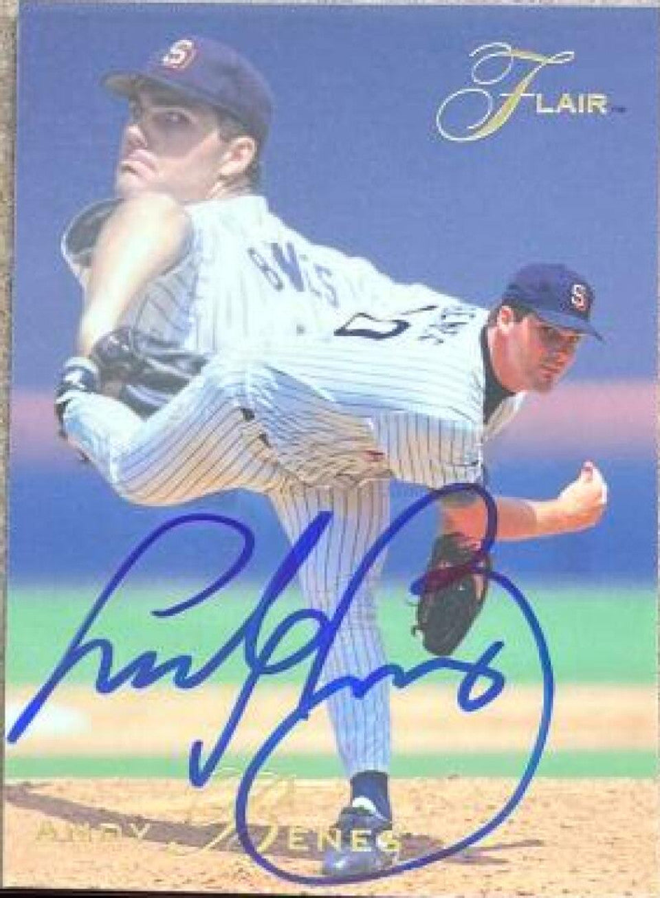 Andy Benes Signed 1993 Flair Baseball Card - San Diego Padres