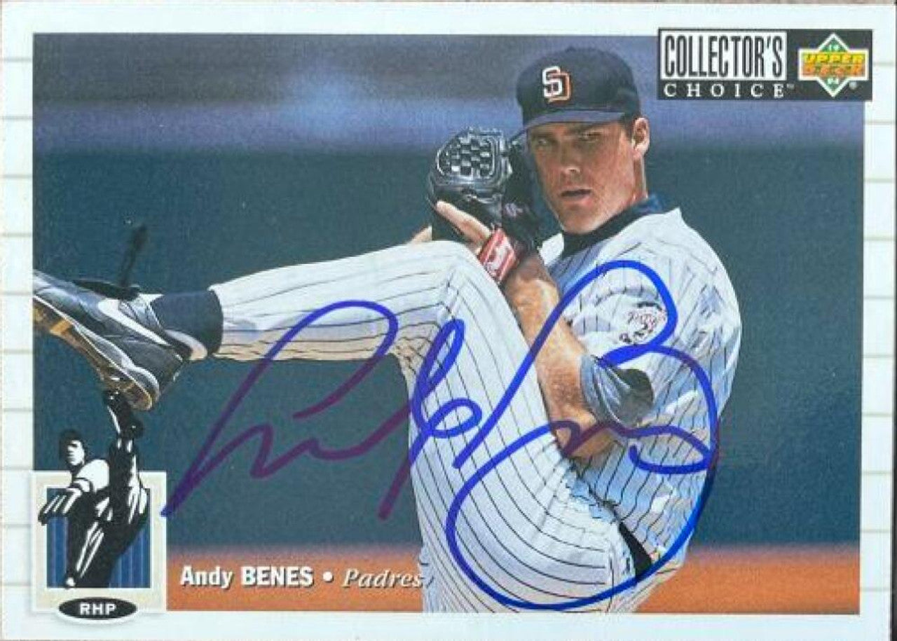 Andy Benes Signed 1994 Collector's Choice Baseball Card - San Diego Padres