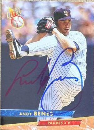 Andy Benes Signed 1993 Fleer Ultra Baseball Card - San Diego Padres