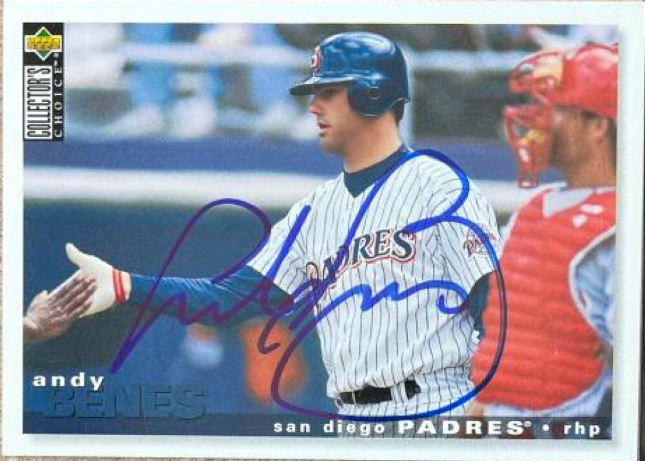 Andy Benes Signed 1995 Collector's Choice Baseball Card - San Diego Padres