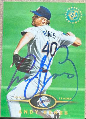 Andy Benes Signed 1995 Stadium Club Baseball Card - San Diego Padres