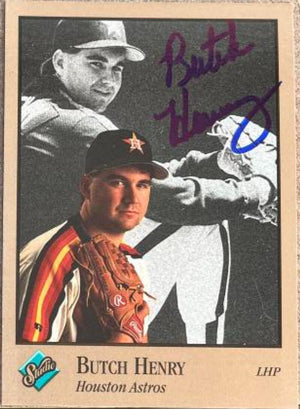 Butch Henry Signed 1992 Studio Baseball Card - Houston Astros