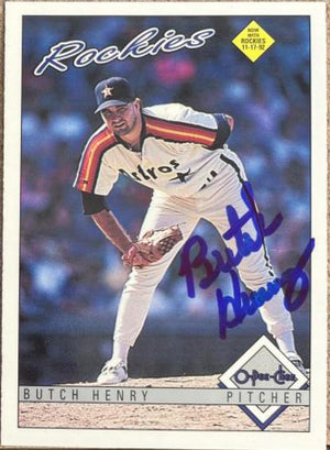 Butch Henry Signed 1993 O-Pee-Chee Baseball Card - Colorado Rockies