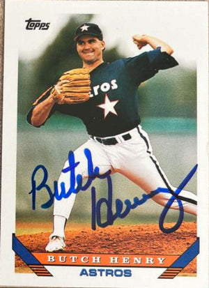 Butch Henry Signed 1993 Topps Baseball Card - Houston Astros