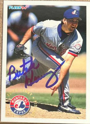 Butch Henry Signed 1994 Fleer Baseball Card - Montreal Expos