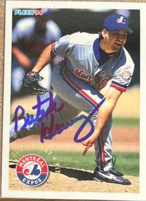 Butch Henry Signed 1994 Fleer Baseball Card - Montreal Expos