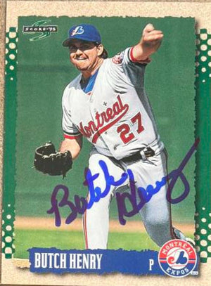 Butch Henry Signed 1995 Score Baseball Card - Montreal Expos