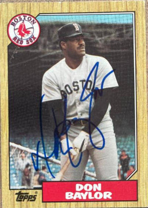 Don Baylor Signed 1987 Topps Baseball Card - Boston Red Sox