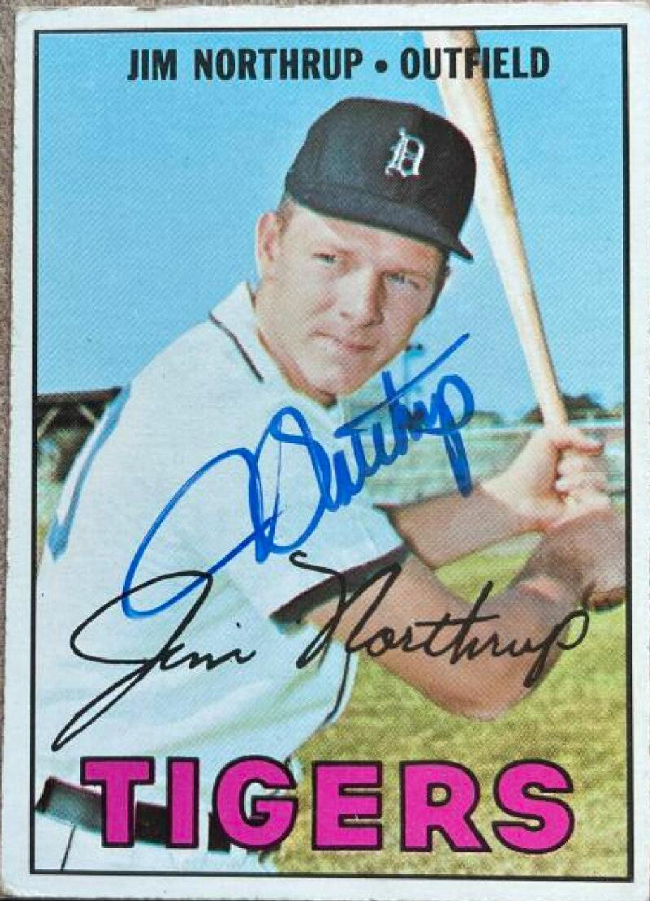 Jim Northrup Signed 1967 Topps Baseball Card - Detroit Tigers