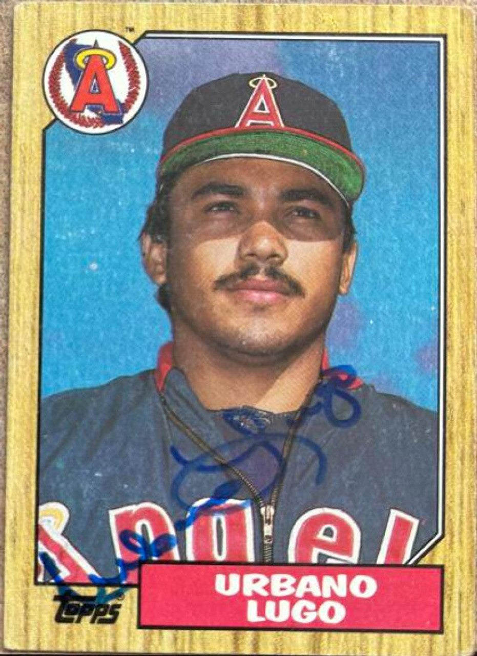 Urbano Lugo Signed 1987 Topps Baseball Card - California Angels