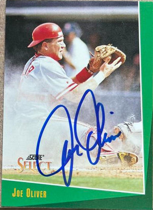 Joe Oliver Signed 1993 Score Select Baseball Card - Cincinnati Reds