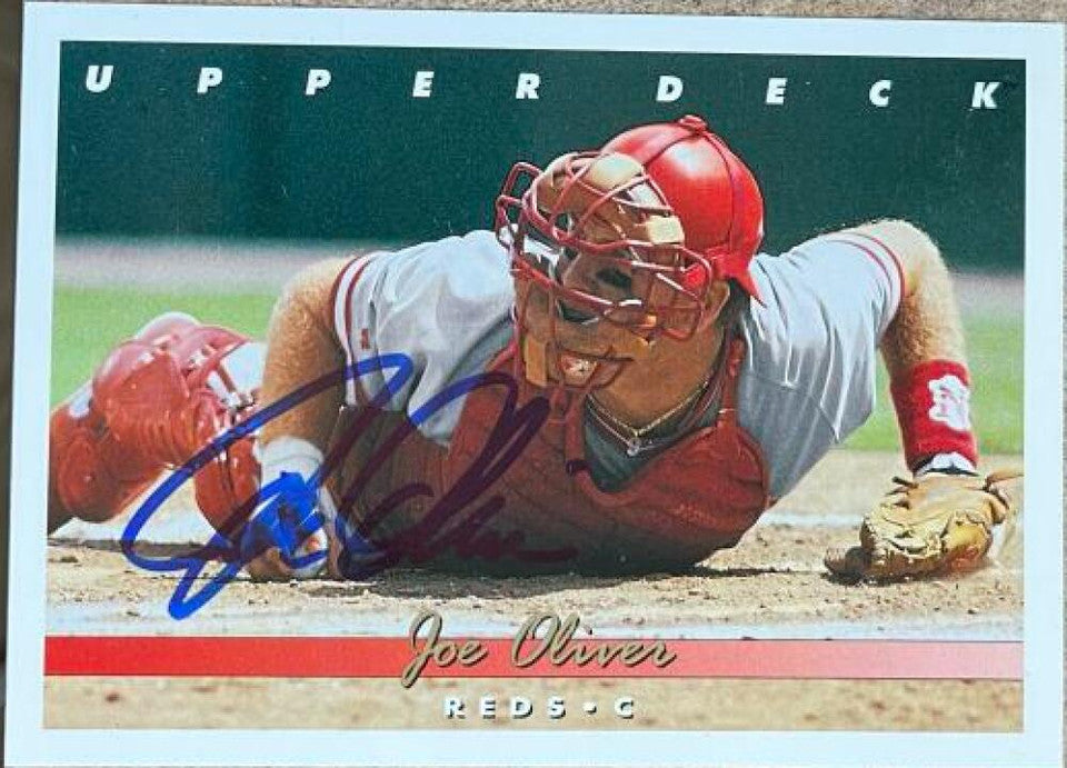 Joe Oliver Signed 1993 Upper Deck Baseball Card - Cincinnati Reds