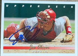 Joe Oliver Signed 1993 Upper Deck Baseball Card - Cincinnati Reds