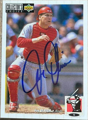 Joe Oliver Signed 1994 Collector's Choice Baseball Card - Cincinnati Reds