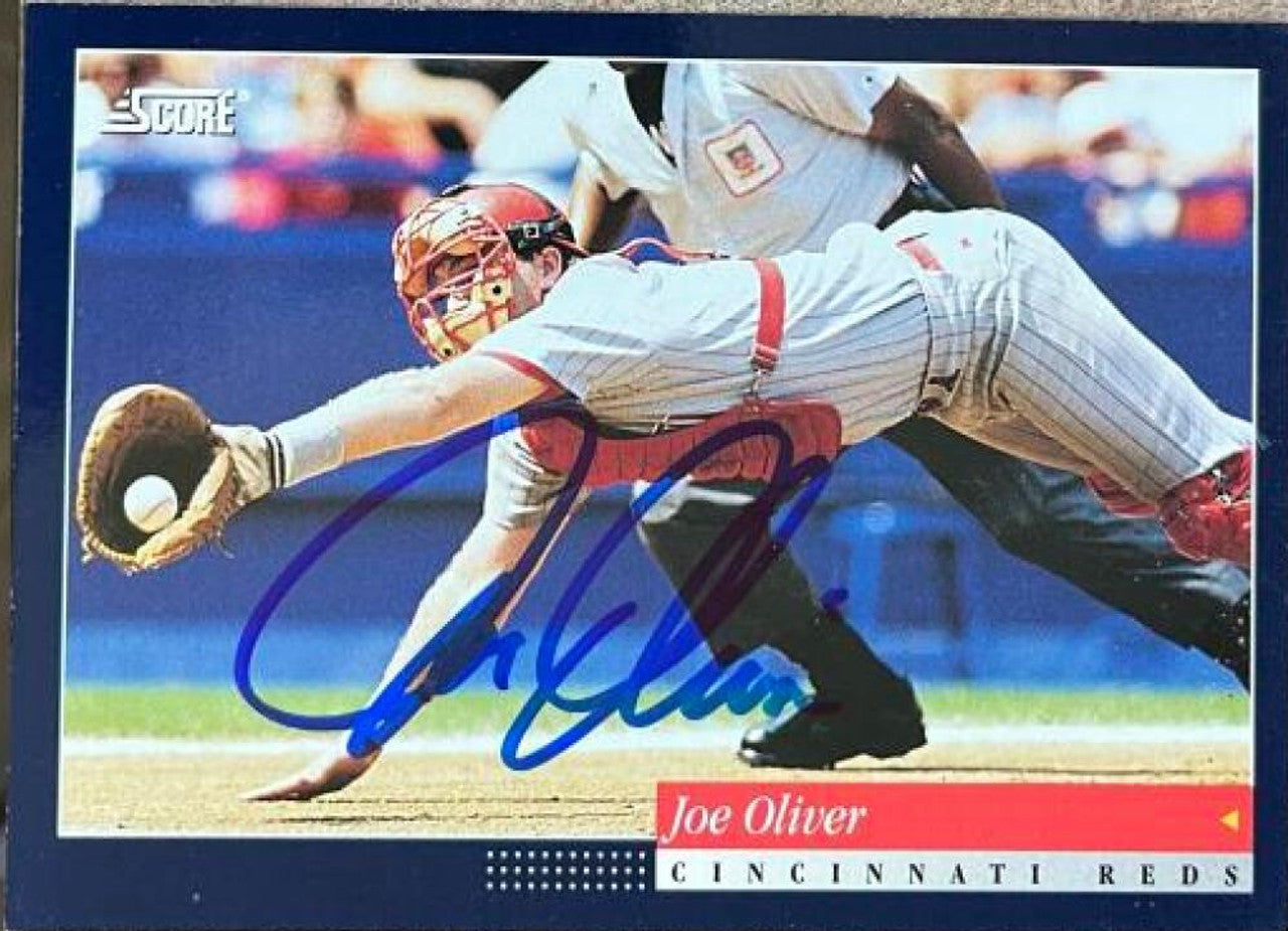 Joe Oliver Signed 1994 Score Baseball Card - Cincinnati Reds