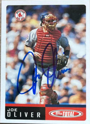 Joe Oliver Signed 2002 Topps Total Baseball Card - Boston Red Sox