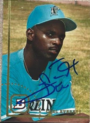 Carl Everett Signed 1994 Bowman Baseball Card - Florida Marlins