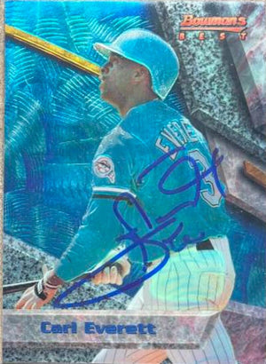 Carl Everett Signed 1994 Bowman's Best Baseball Card - Florida Marlins