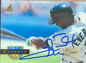 Carl Everett Signed 1994 Pinnacle Baseball Card - Florida Marlins