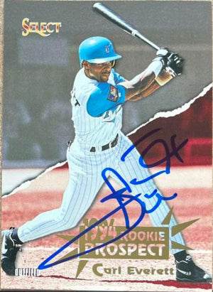 Carl Everett Signed 1994 Score Select Baseball Card - Florida Marlins