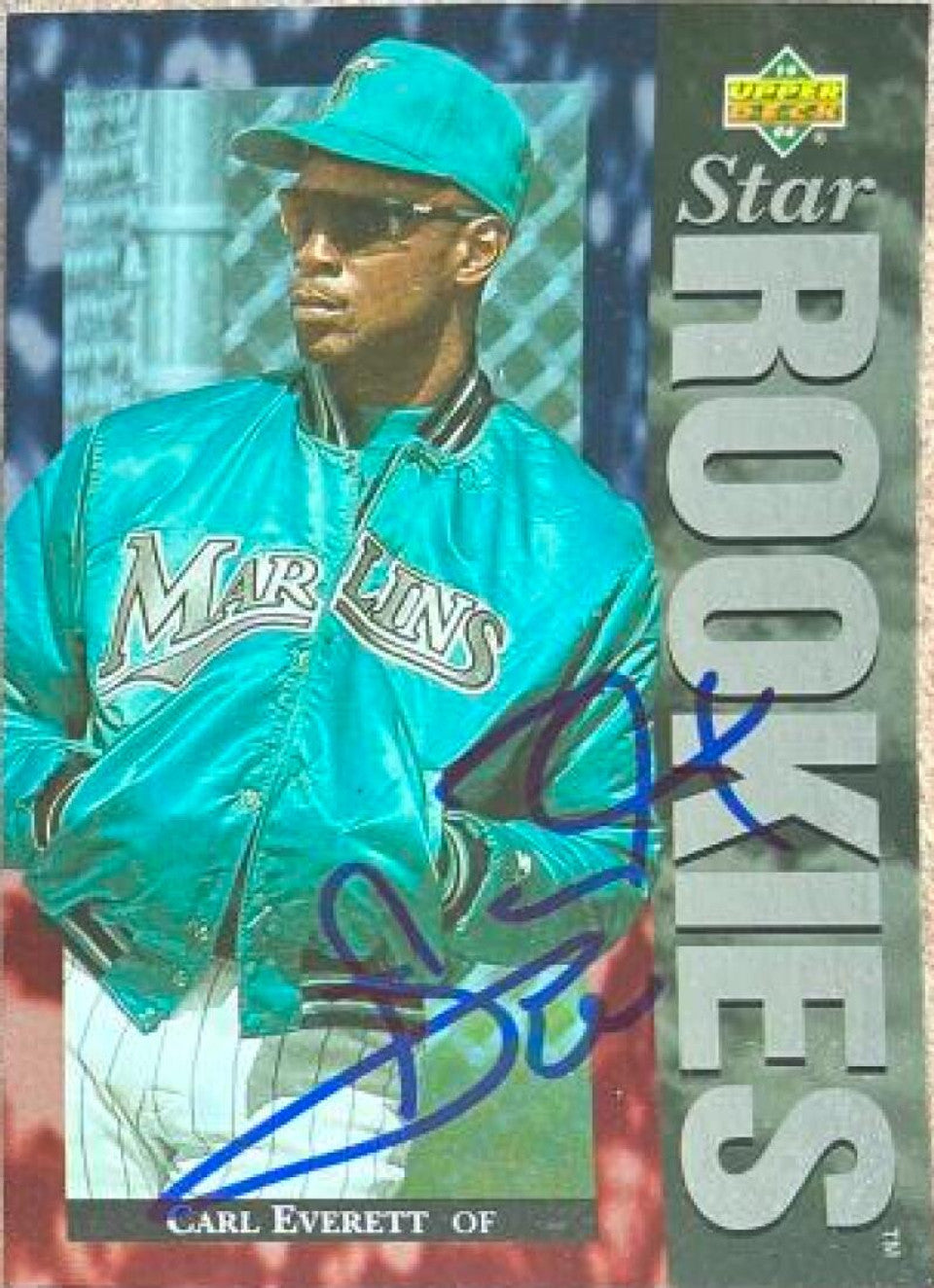 Carl Everett Signed 1994 Upper Deck Baseball Card - Florida Marlins