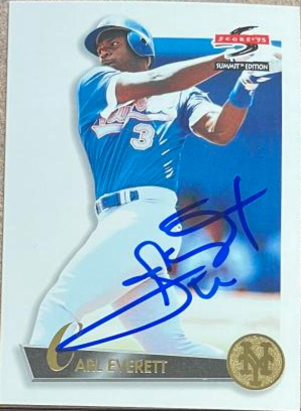 Carl Everett Signed 1995 Score Summit Baseball Card - New York Mets