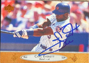 Carl Everett Signed 1996 Upper Deck Baseball Card - New York Mets