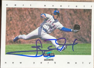 Carl Everett Signed 1997 Score Baseball Card - New York Mets