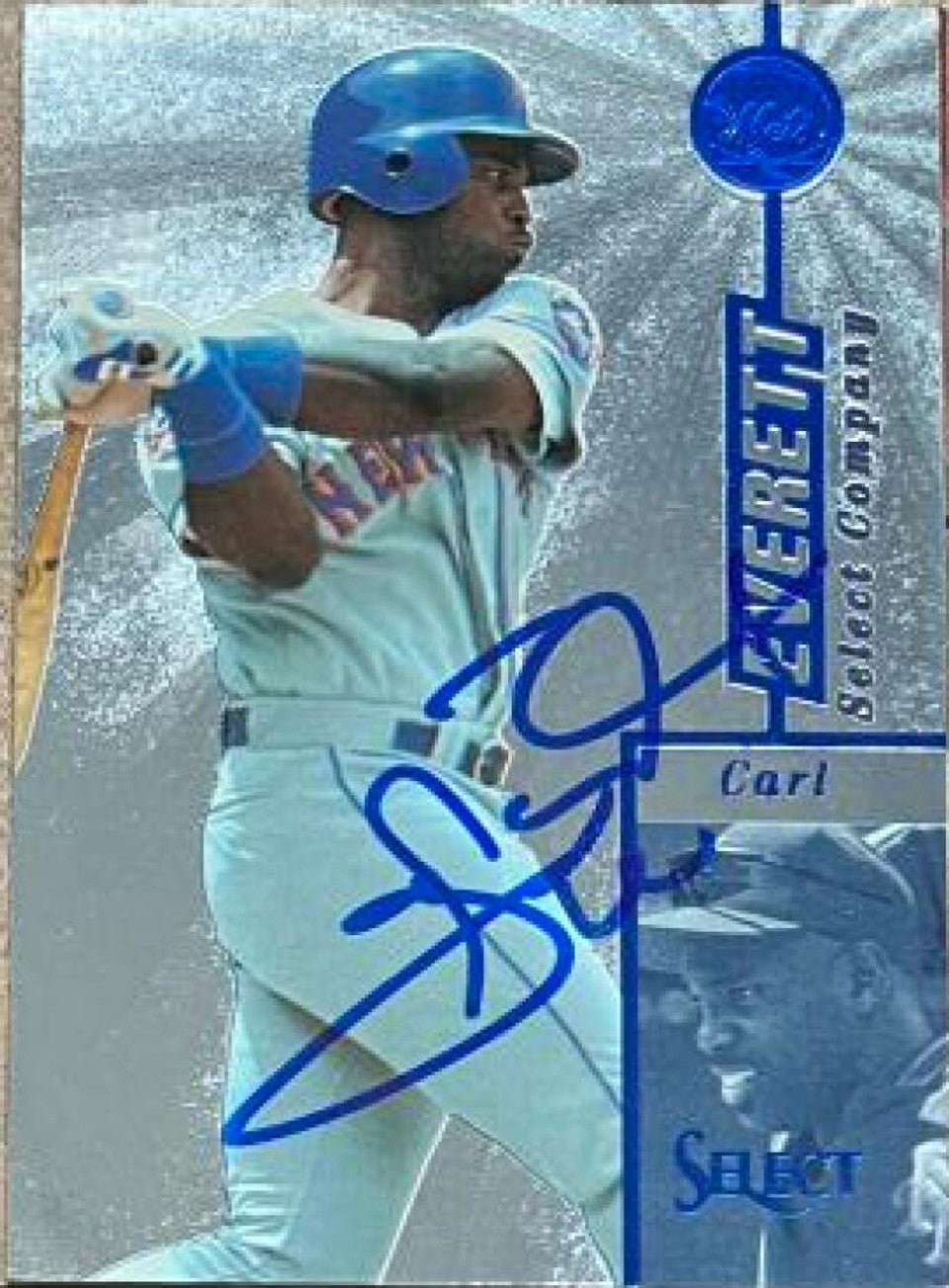 Carl Everett Signed 1997 Score Select Baseball Card - New York Mets