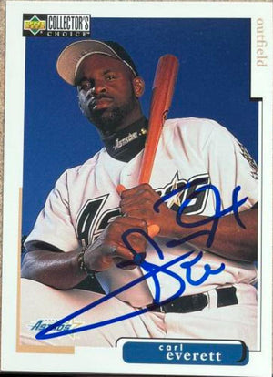 Carl Everett Signed 1998 Collector's Choice Baseball Card - Houston Astros