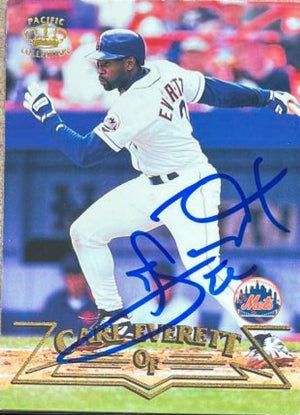 Carl Everett Signed 1998 Pacific Baseball Card - New York Mets