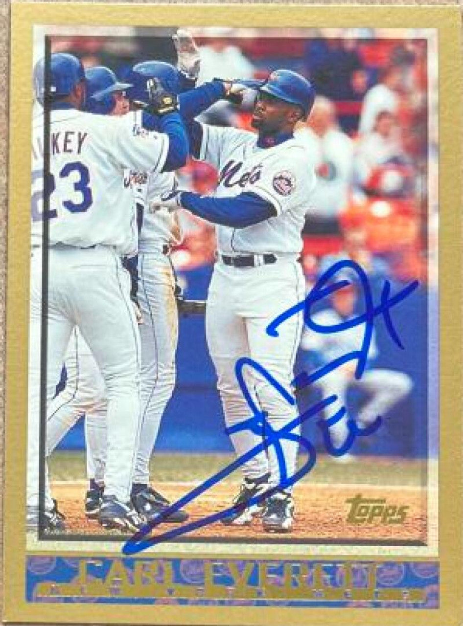 Carl Everett Signed 1998 Topps Baseball Card - New York Mets