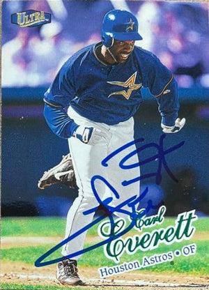 Carl Everett Signed 1998 Fleer Ultra Baseball Card - Houston Astros