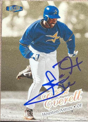 Carl Everett Signed 1998 Fleer Ultra Gold Medallion Baseball Card - Houston Astros