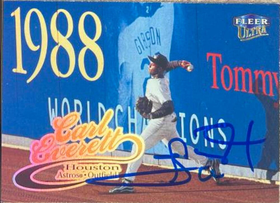 Carl Everett Signed 1999 Fleer Ultra Baseball Card - Houston Astros