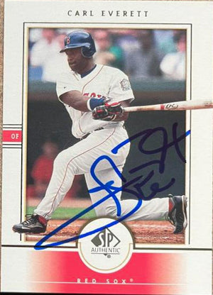 Carl Everett Signed 2000 SP Authentic Baseball Card - Boston Red Sox