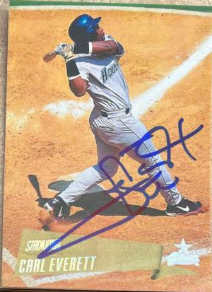 Carl Everett Signed 2000 Stadium Club Baseball Card - Houston Astros