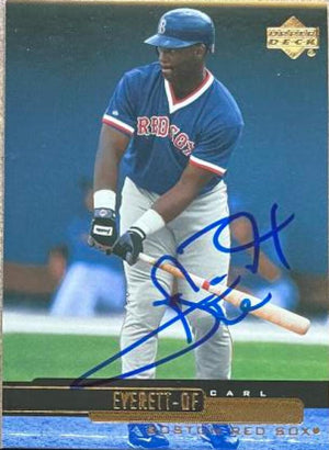 Carl Everett Signed 2000 Upper Deck Baseball Card - Boston Red Sox