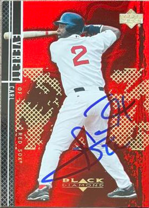 Carl Everett Signed 2000 Upper Deck Black Diamond Baseball Card - Boston Red Sox