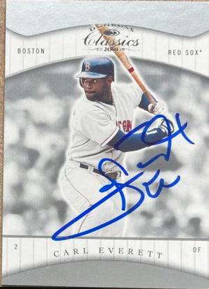 Carl Everett Signed 2001 Donruss Classics Baseball Card - Boston Red Sox