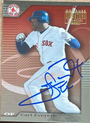 Carl Everett Signed 2001 Donruss Signature Series Baseball Card - Boston Red Sox