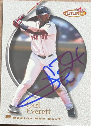 カール・エヴェレットのサイン入り 2001 フリーア フューチャーズ ベースボールカード - ボストン レッドソックス