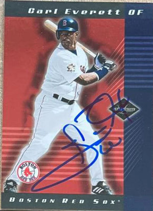 カール・エヴェレット サイン入り 2001 リーフ限定野球カード - ボストン レッドソックス