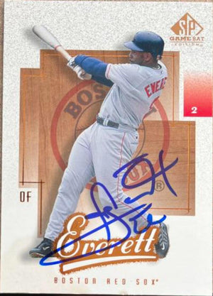 Carl Everett Signed 2001 SP Game Bat Edition Baseball Card - Boston Red Sox