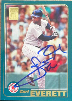 Carl Everett Signed 2001 Topps Baseball Card - Boston Red Sox